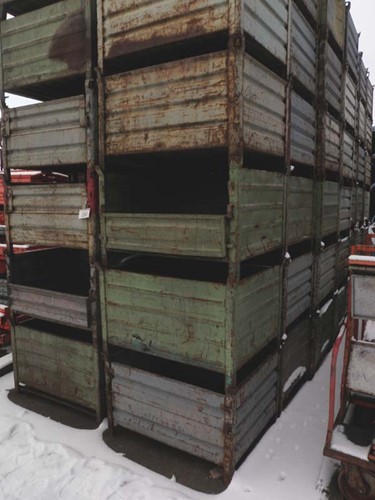 Stacking containers 1000 mm x 800 mm x 480 mm, with flap